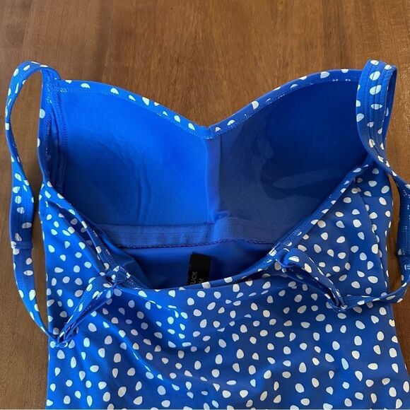 Nip Tuck Joanne Twist Front Design Tummy Control Blue, What Polka Dot Swimsuit - Picture 6 of 8